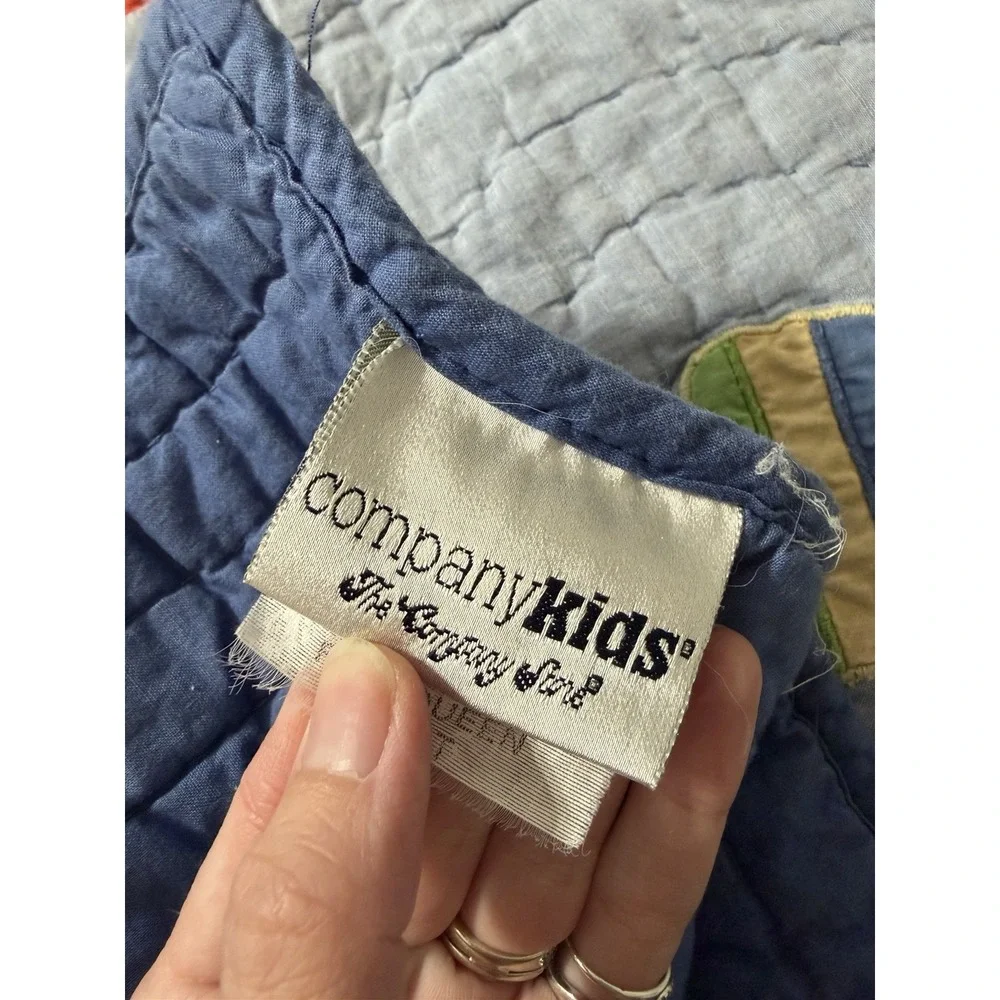 Vintage The Company Kids Store Airplanes Quilt Full/ Queen Blue Kids 100% Cotton